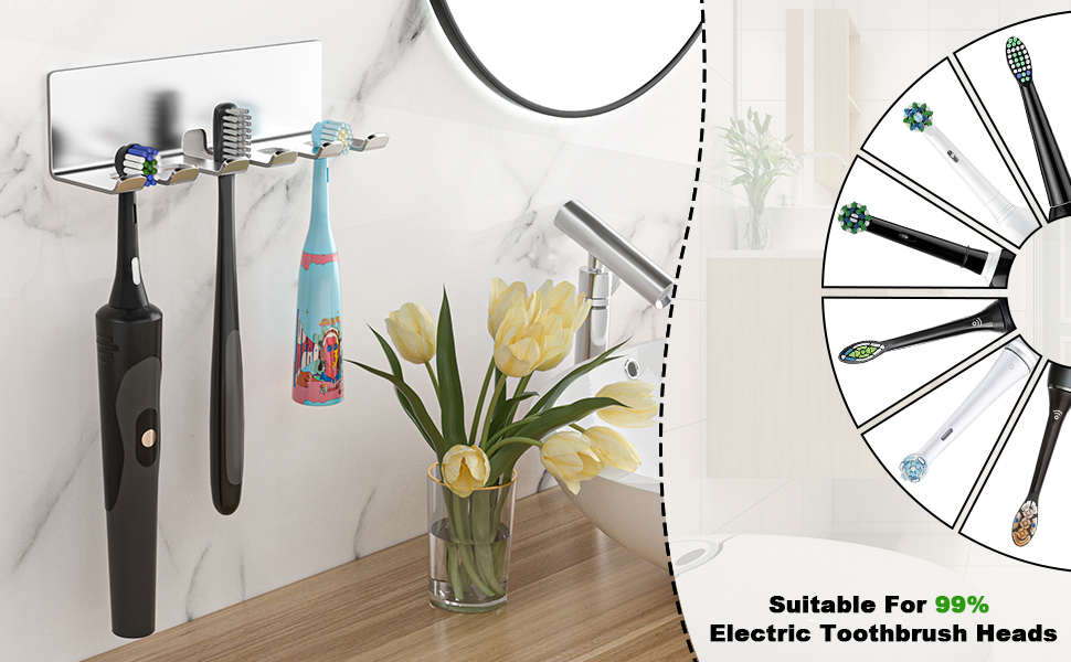 brush head holder for bathrooms