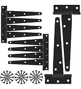 AYAYGD 10 Pack Heavy Duty Shed Door Hinges with Screws,6 Inch T-Strap Shed Hinge,Rust-Proof Fence...