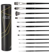 Elan Paint Brush Set, 12 Oil Paint Brushes for Acrylic Painting, Paint Brush Set, Watercolor Brus...