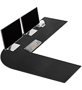 Cacoy L Shaped Computer Desk Pad, PU Leather Desk Protector Mat, Waterproof Corner Desk Mouse Pad...