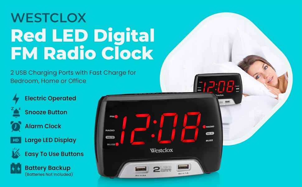 Red LED Digital Alarm Clock