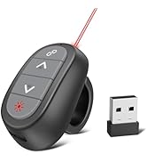 Presentation Clicker Wireless Presenter Remote: USB Rechargeable Finger Ring Clicker for PowerPoi...