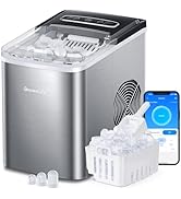 GoveeLife Smart Ice Maker Machine Countertop with Self Cleaning, Voice Remote, 26lbs in 24Hrs, 9 ...