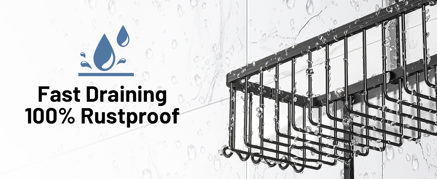 hanging shower caddy rustproof