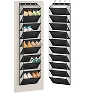 AOODA 10 Tier Clear Over the Door Shoe Organizer Storage, Deep Pockets Large Hanging Shoe Rack fo...