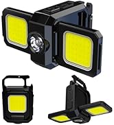 MAKDAK Tent Light for Camping Hanging-2PC EDC Rechargeable Foldable Work Light COB Keychain Flash...