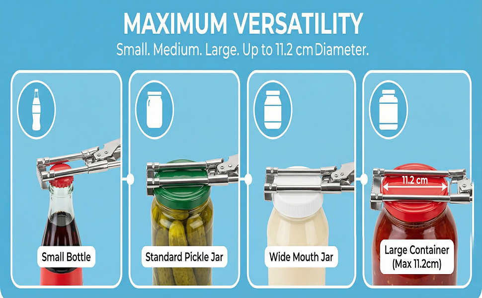 adjustable stainless steel jar opener