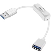 YINGAYOU USB Extension Cable with Switch USB 3.0 Cable Short with Switch Supports 5Gbps Data Tran...