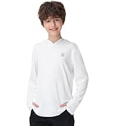 Runhit Boys &amp; Toddler UPF 50+ Rash Guard Hoodie Kids UV Sun Protection Long Sleeve Shirt for Fish...
