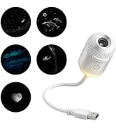 2-in-1 Galaxy Projector Night Light, USB Star Projector with Adjustable Brightness, Mini Galaxy L...