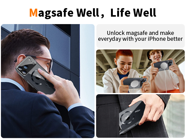 Magnetic Privacy Case for iPhone 17 Pro [Compatible with MagSafe]