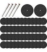 50PCS Rotating Cutting Wheel with 1-1/4" Reinforced Fiberglass Cut Off Wheels &amp;4PCS Mandrels Rota...