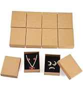 Craftdady 12pcs Cotton Filled Paper Jewelry Gift Boxes Tan Ring Necklace Gift Boxes 3.54"x2.75"x1...