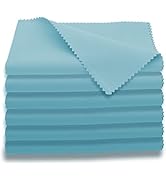 AAwipes Violin Clean Cloths Microfiber (6-Pack 12"x12" Cloths Blue) Plush Polishing Cloths for Mu...