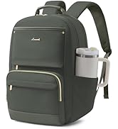 LOVEVOOK Laptop Backpack for Women with Large Capacity Cup Pocket, 15.6 inch Work Purse Travel Ba...