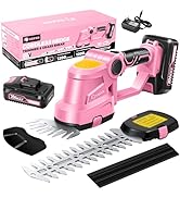 Saker Cordless Hedge Trimmer-20V Electric Shrub Trimmer Grass Shears Handheld Grass Cutter, Hedge...