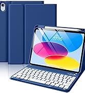 Wenlaty for iPad (A16) 11th/10th Generation Case with Keyboard - Detachable Wireless, Thin &amp; Ligh...