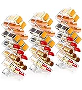 FODIENS 3 Pack Lipstick Holder Organizer, Stackable Clear Lip Gloss Tower Display Stand with 48 S...
