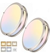 2-Pack 36W Dimmable LED Ceiling Light Fixtures Super Bright 3600LM, 12in Modern Flush Mount Ceili...