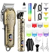 Zesuti Hair Clippers for Man &amp; T-Blade Trimmer Set,Cordless Hair Clippers Professional Barber Cli...