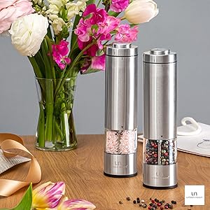 salt and pepper mills in the kitchen