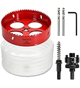 ANGELSWORD 6-1/4 Inch Hole Saw for Recessed Lights, Can Lights, 6.25 Inch Bi-Metal Hole Cutter wi...