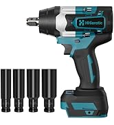 HHieratic 1/2" Cordless Impact Wrench Compatible with Makita 18V Battery,516 Ft-lbs 700N.m Brushl...