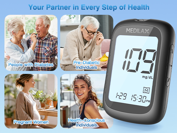 glucometer kit with strips and lancets