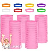 THXIY 120PCS Silicone Rubber Bracelet Bracelets Wristbands Wrist Bands for Kids Youth Teens Boys ...