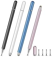 Stylus Pens for Touch Screens, 4 Pcs High Precision Disc Stylus with Magnetic Cap, 2 in 1 Stylus ...