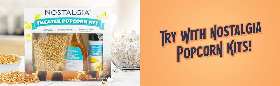 try with nostalgia popcorn kits!