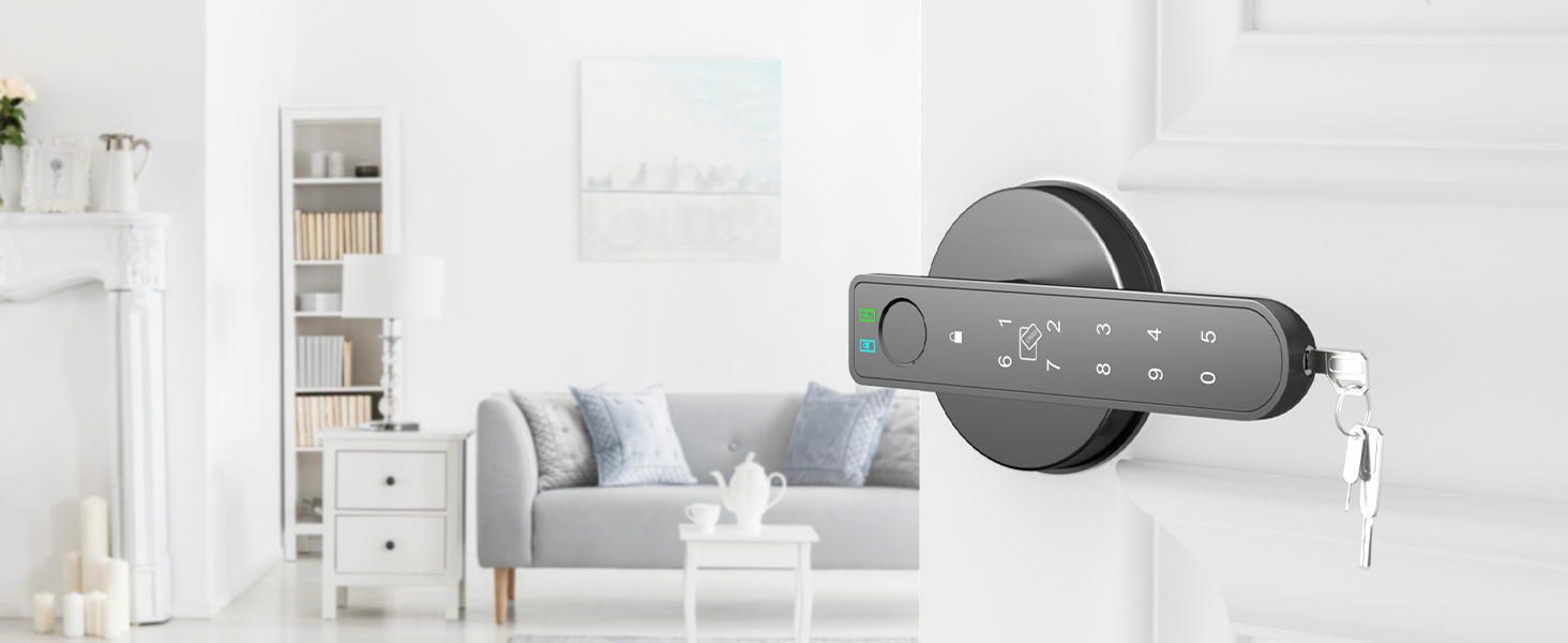 fingerprint door lock app black