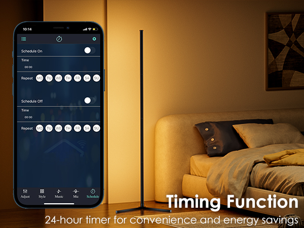 RGB LED Corner Lamp with Remote Control