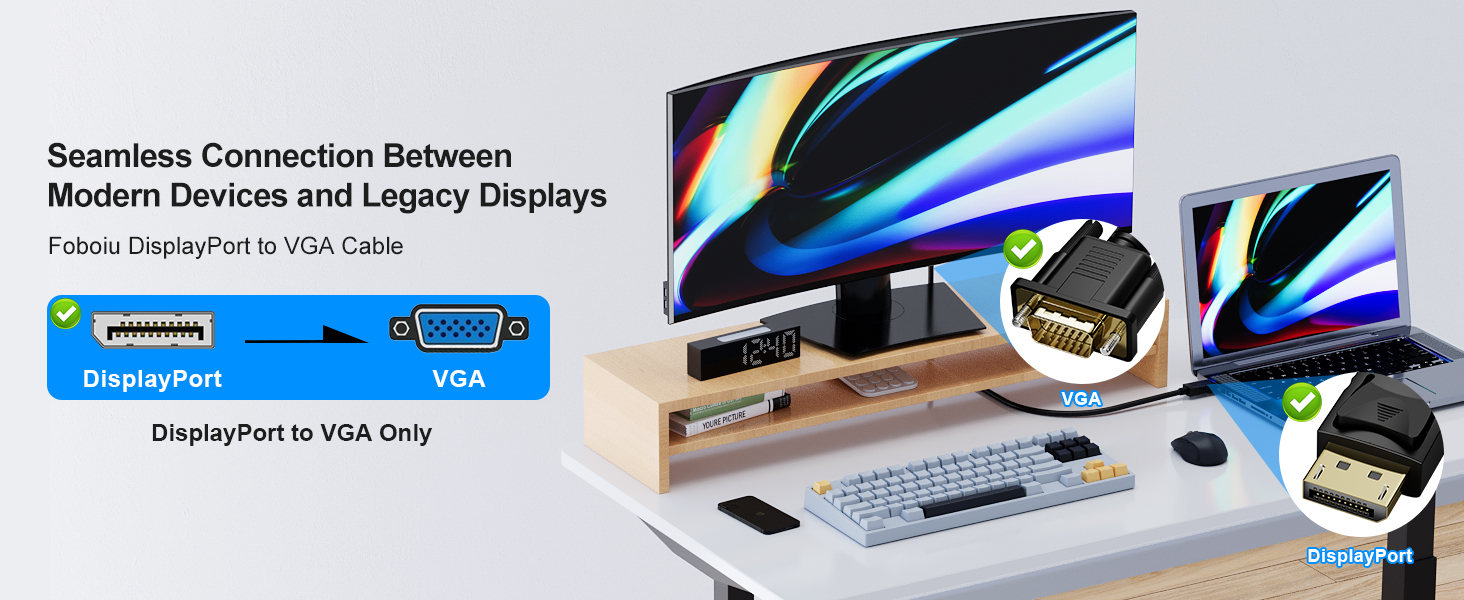 DisplayPort to VGA Cable