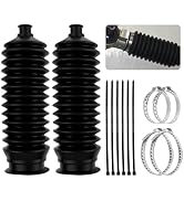 2PCS Inner Tie Rod Boot Kit with Zip Ties &amp; Clamps,Thickened Silicone Rack and Pinion Boot for St...