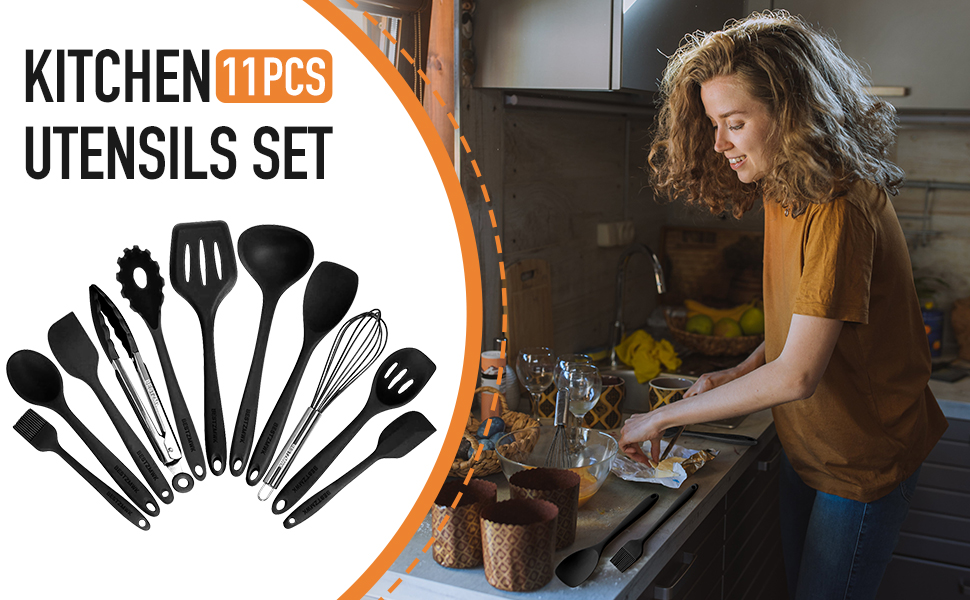 silicone kitchen utensils set