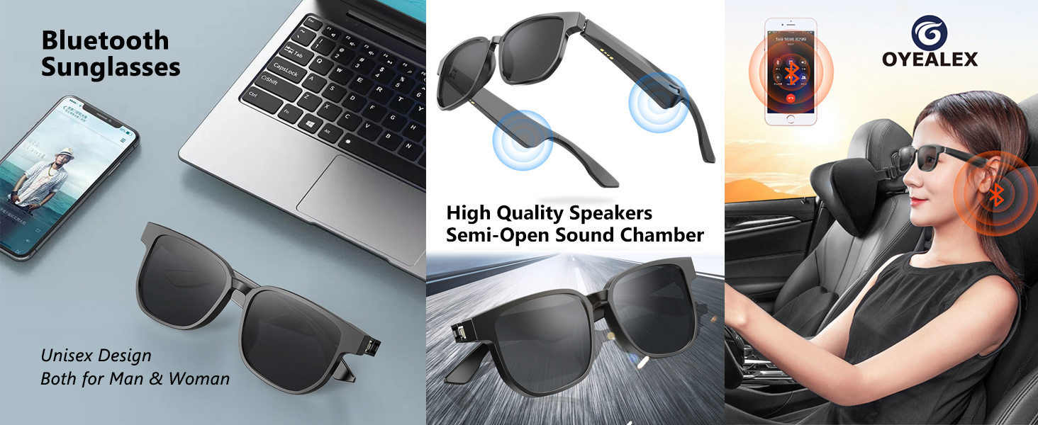 Smart Glasses,Smart Sunglasses with Bluetooth Speaker