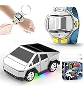 Ruxrcni Watch Remote Control Car Toy, 2.4 GHz Mini RC Cars Watch Toy with LED Lights USB Charging...