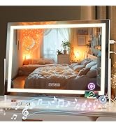 Hasipu Vanity Mirror with Lights and Bluetooth Speaker, 29.5
