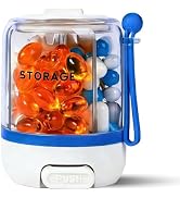 Pill Bottle Organizer with 4 Compartments,Pill Organizer with 16pcs Labels, Travel Pill Dispenser...