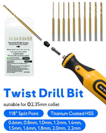 Titanium-Coated HSS Twist Drill Bit Set