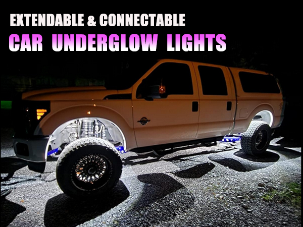 Car Led Strip Lights 24&amp;#34; Connectable White Led Light Strips for Cars Golf Cart