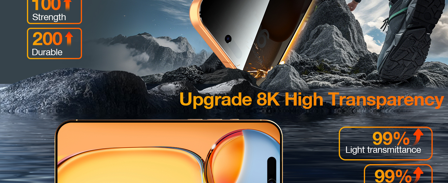ultra thin clearly privacy glass skin-friendly dust proof reduces fingerprints oil water bubble
