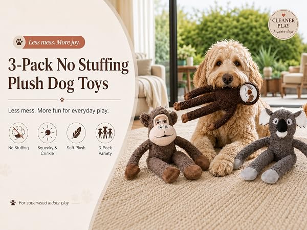 No Stuffing Dog Toys