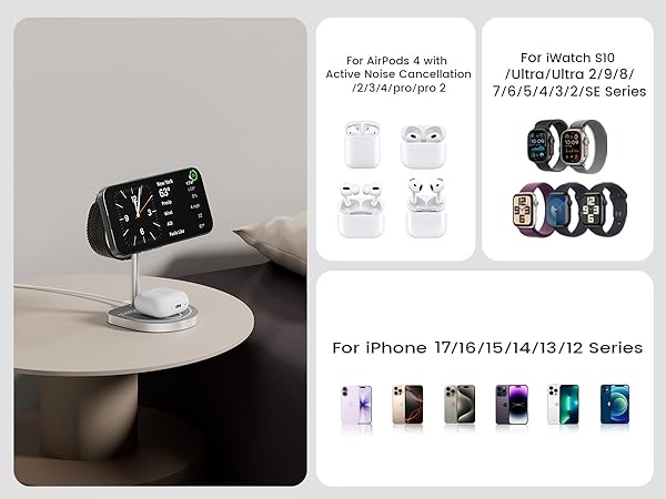 for apple watch charger stand iphone charging station iphone wireless charger charging stand 3in 1