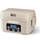 Geveniss Cordless Electric Lunch Box for Adults – Heated Lunch Box with 1100ML SS Container, Batt...