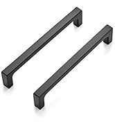 Ravinte 30 Pack Solid 5 Inch Kitchen Square Cabinet Handles Matte Black Pulls Drawer Pulls Kitche...