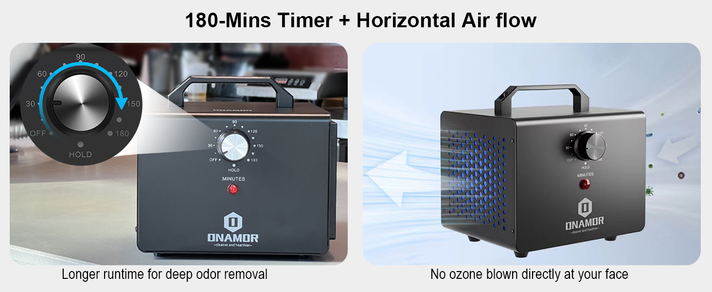 ozone generator with 180-min timer