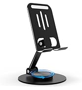 HZZADZXW Metal Cell Phone Stand for Desk, Multi-Angel Adjustable 360° Rotation Desktop Phone Hold...