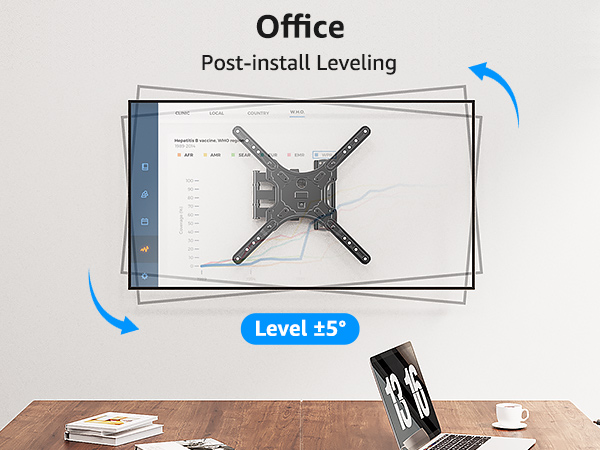 50 55 inch wall mount tv bracket 50 inch+ for confrence leveling